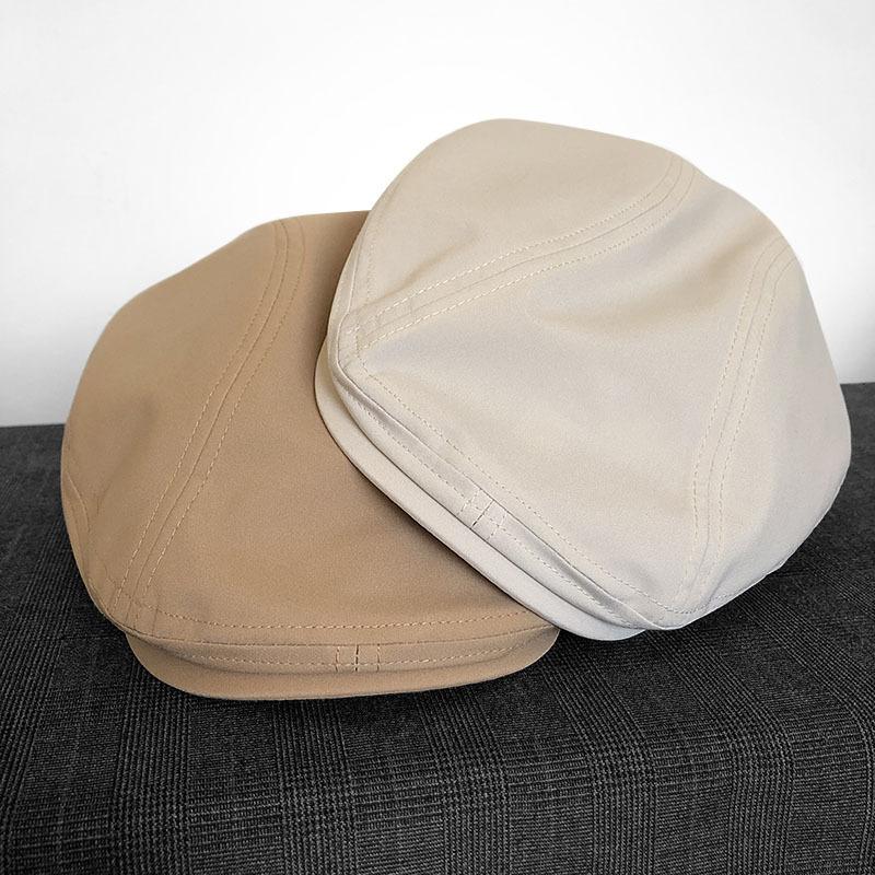 Men's Forward Cap Peaked Cap Waterproof Functional Fabric Retro British Youth Cape Hat Wash Free Beret For Women