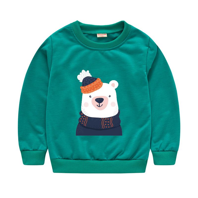 

Детский новогодний красный свитер-пуловер с милым мультяшным аватаром, круглый вырез, рубашка, топы 100cm