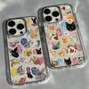 Luxury Clmj Cute Bunny Cat Dog Phone Case for Samsung Galaxy S25 S24 S23 S22 S21 Note20 Ultra Edge Plus 4G 5G Transparent Cover