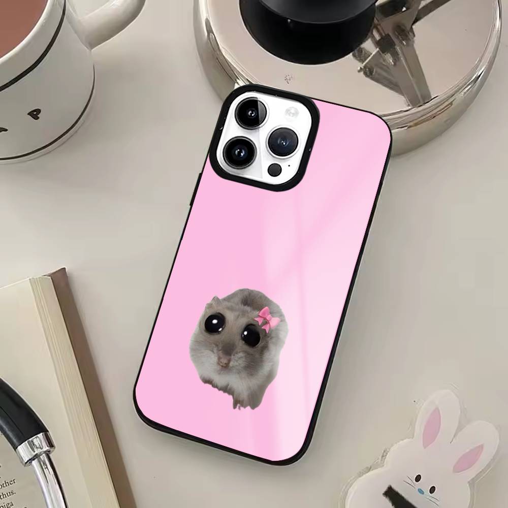 Funny Cat Hamster Meme Phone Case For iPhone17,16,15,14,13,12,11 Plus,Pro Max, New Magnetic Wireless Charging