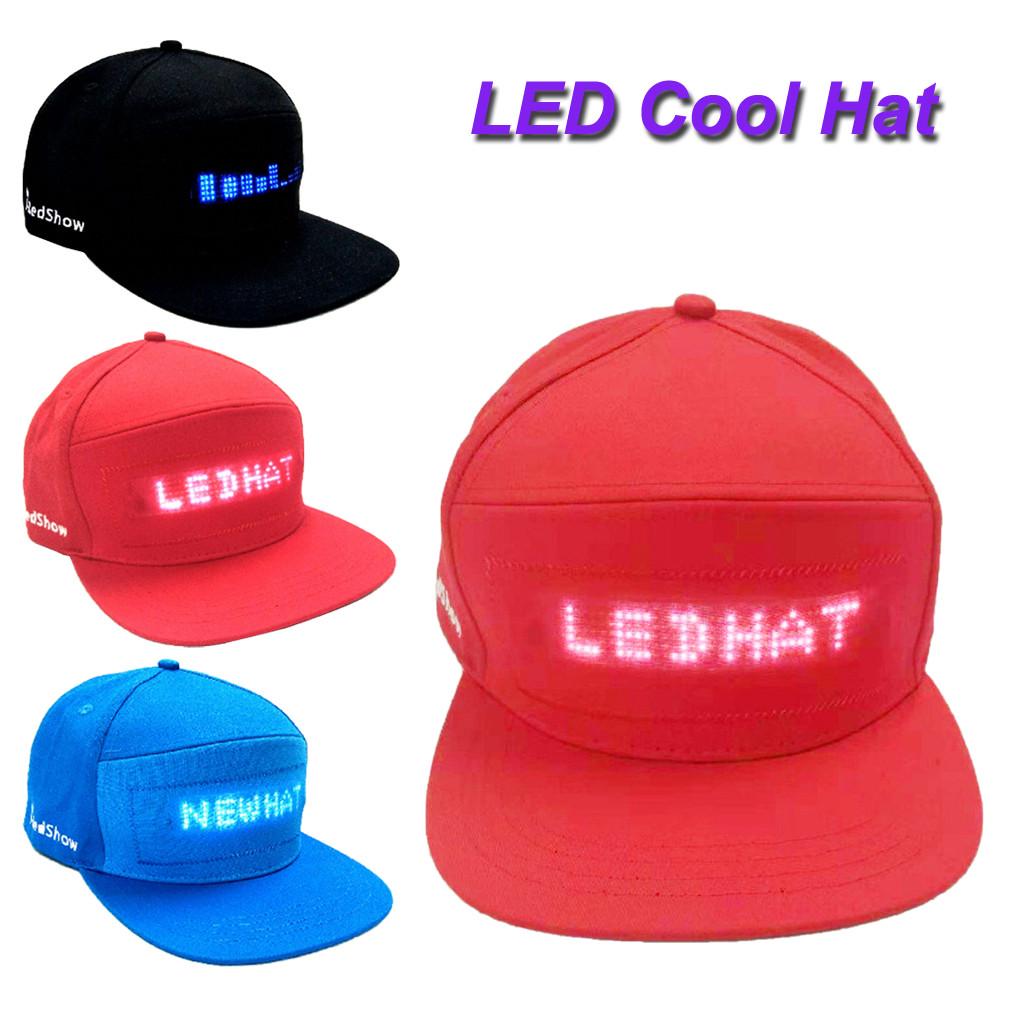 Led Screen Inside Hat Buy Fashion LED Cool Hat with Screen Light Waterproof Smartphone ...