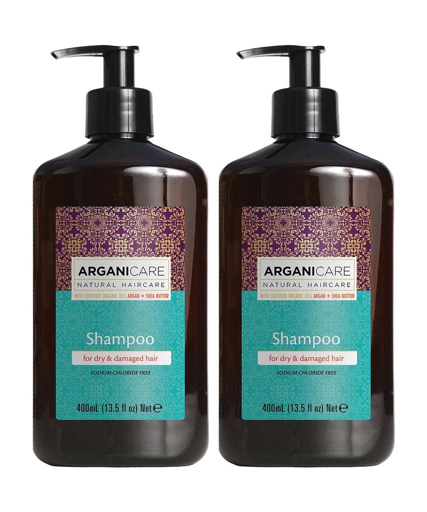 Argan Oil & Shea Butter Shampoo for Dry and Damaged Hair 400ml*2