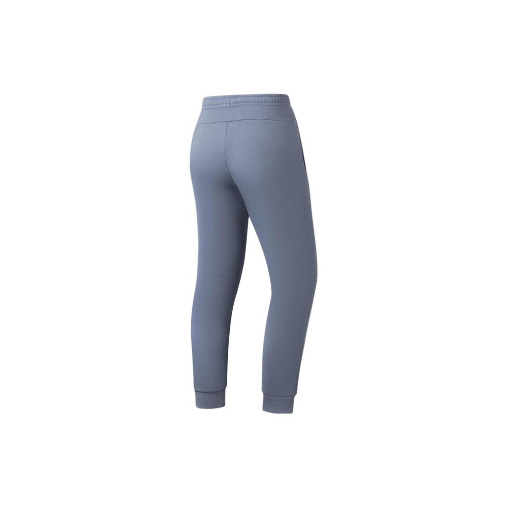 Li Ning Training Series Solid Color Printed Logo Fleece Lined Warm Sports Pants Men Pants Firestone-Blue AKLSH17-3