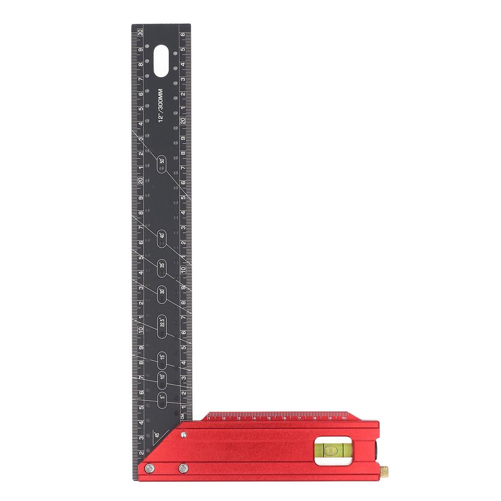Right Angle Ruler 12 Inch Aluminium Alloy Multifunctional High Accuracy Thickened L Square Ruler