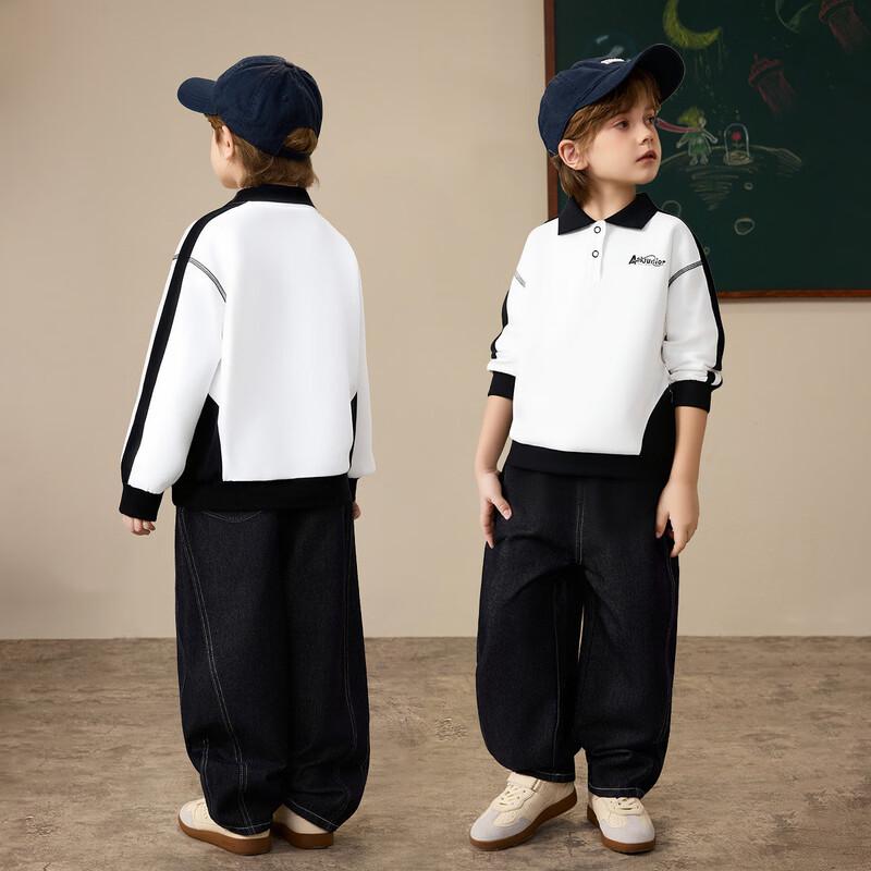 ASK JUNIOR Boys  Polo Collar Academy Style Sweatshirt 150