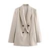 2025 Spring Women's Versatile Double-Breasted Lapel Suit Jacket