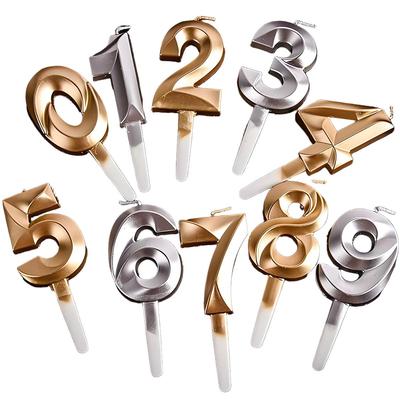 1 pezzo per anniversario compleanno ornamento 0-9 digitale cake topper decorazione torta candele forniture per feste