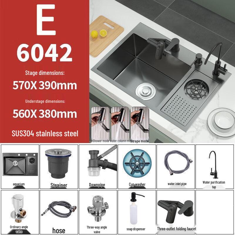 Stainless Steel Sink Glass Rinser