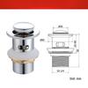 CHENDU Chrome Pop-up Basin Drain with Overflow (2-Pack)