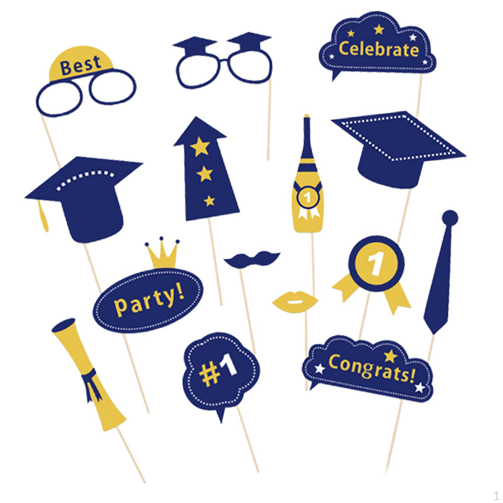 

19 Graduation Photo Props, Party Selfie, Fun Picture Cutout Photography Style B