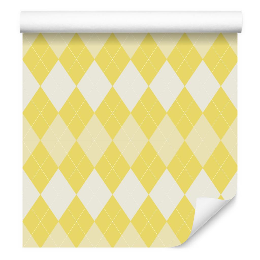 Pastel Diamonds Wallpaper Cream and Yellow for Living Room and Bedroom 50x1000