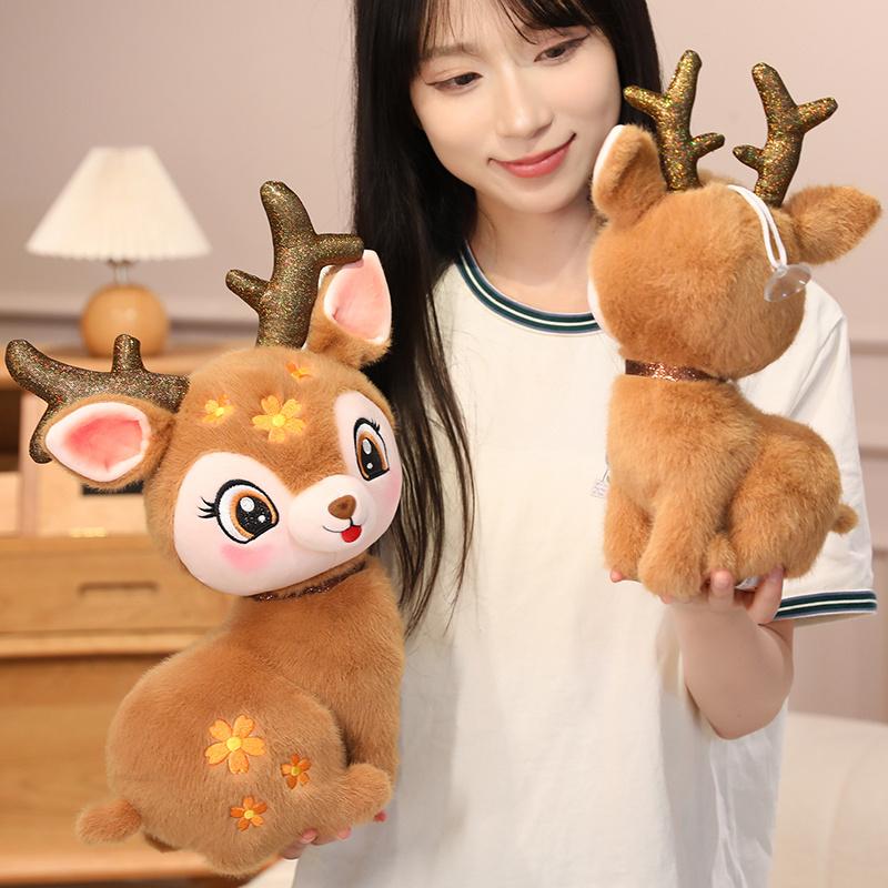 Kawaii Christmas Elk Plush Toys Deer Stuffed Soft Animals Cartoon Toys For Kids Baby Xmas Gift Party Decor Pillow Back to School