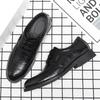 FashionLuxury Brand Men's Genuine Leather Shoes Pointed Groom's Wedding Shoes High-end Formal Shoes for Men's Business Work Non-slip