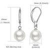Echte S925 Sterlingsilber Mode Perlen-Ohrhänger für Damen Elegante Hochzeitsparty Schmuck Geschenke