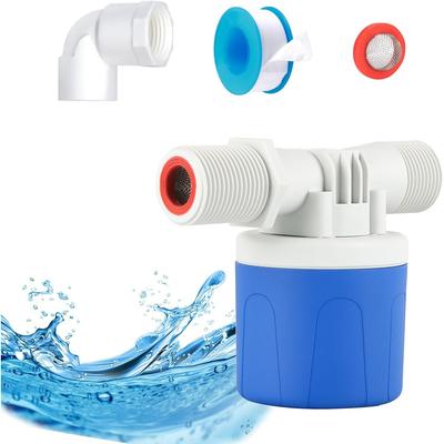 3/4" Automatic Float Valve Water Level Control, Auto Fill Shut Off Water Float Valve for Water Tanks, Fountains, Swimming Pools, Aquarium, Livestock