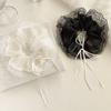 Summer Super Fairy Cream White Lace Edge Mesh Bows Ribbons Hair Rubber Band Hair Scrunchies Lolita Sweet Girls Ponytail Holder