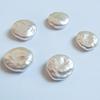 Bright White Concave Round Faux Pearl Beads for DIY Jewelry Making