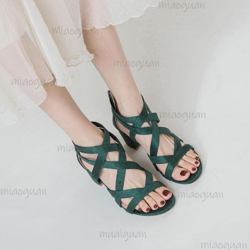 Women Summer Sandals Comfortable Shallow High Heels Women Sandals Breathable Outdoor Beach Sandals Shoes for Women Size 36 42