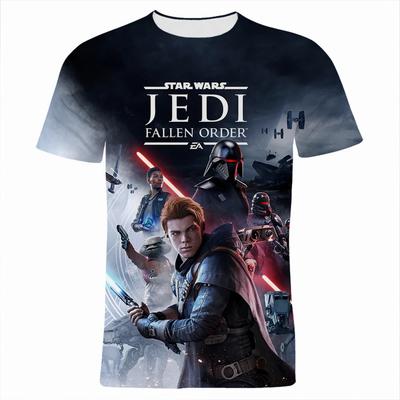 Disney Sommer 3D-Druck Star Wars T-Shirt für Teenager Freizeitkleidung Tee Mode Übergroßes T-Shirt Harajuku Herren Top