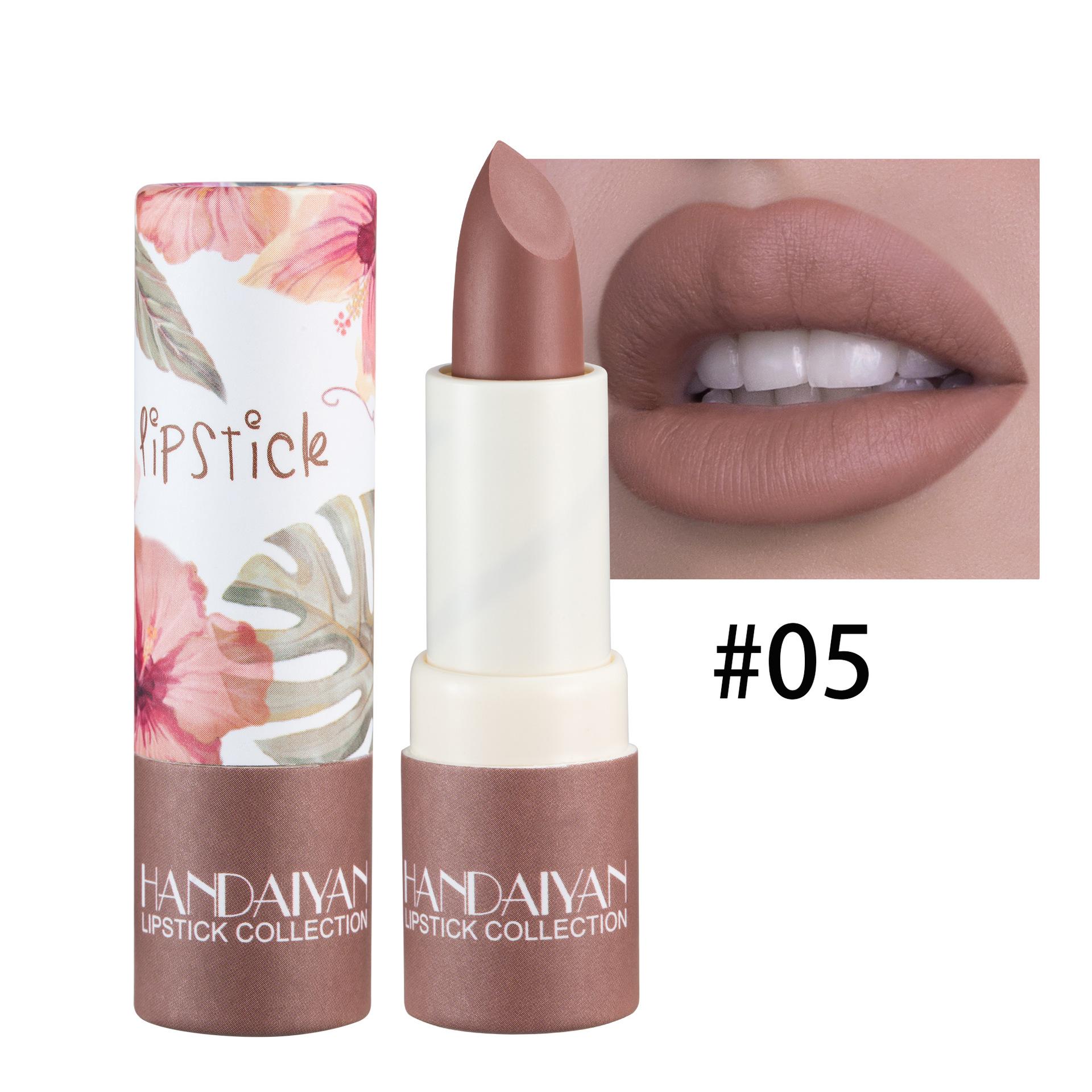 

Handaiyan Paper Tube Lipstick Увлажняющая матовая губная помада Velvet Lip Gloss Easy color