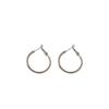 Silver Needle Cold Wind Round  Ring Earrings European and American Simple Exaggerated Atmosphere Earrings Fashionable Versatile Design Sense Earrings