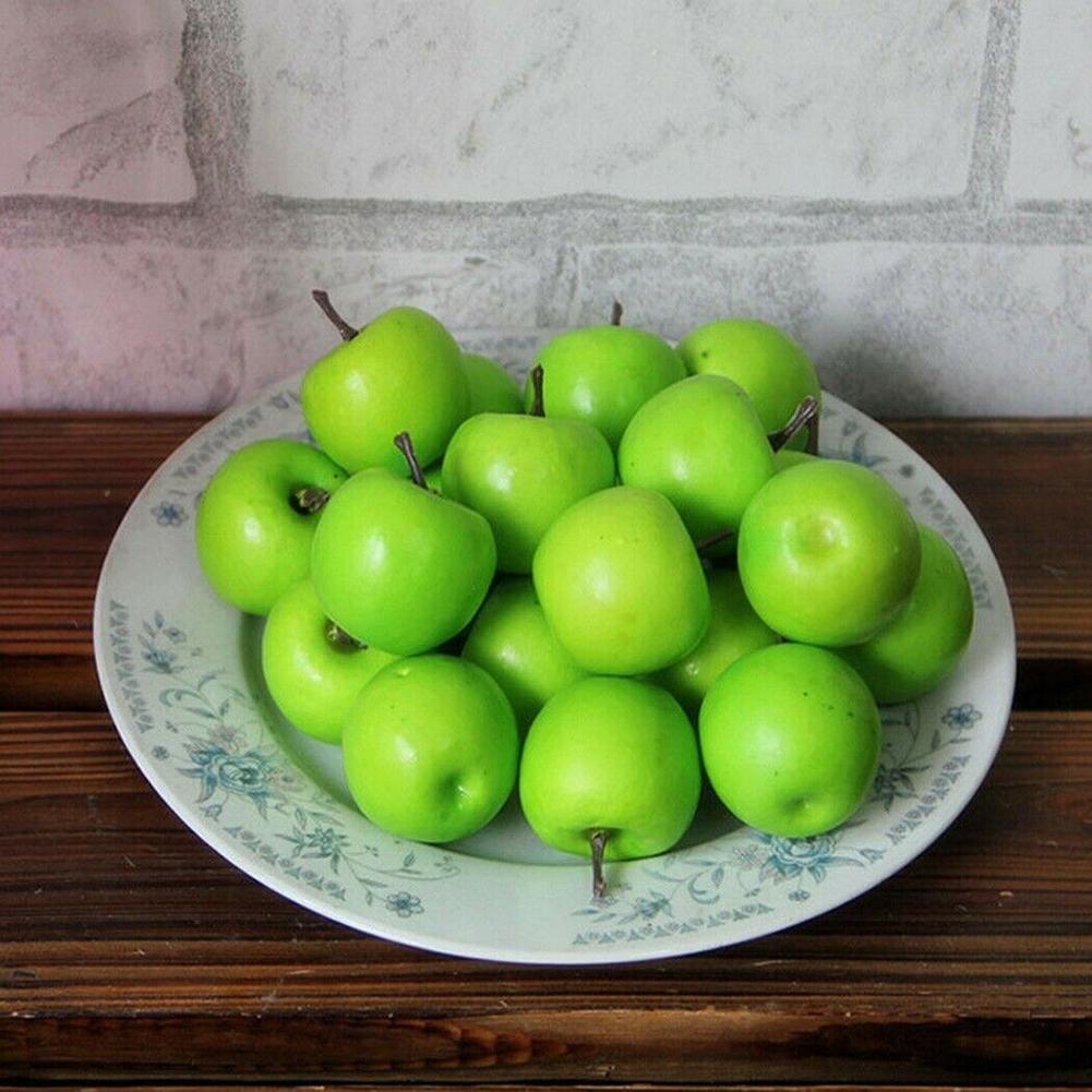 Green Simulation Fruit Plastic Props Red Simulation Fruit 3.5cm X 3cm