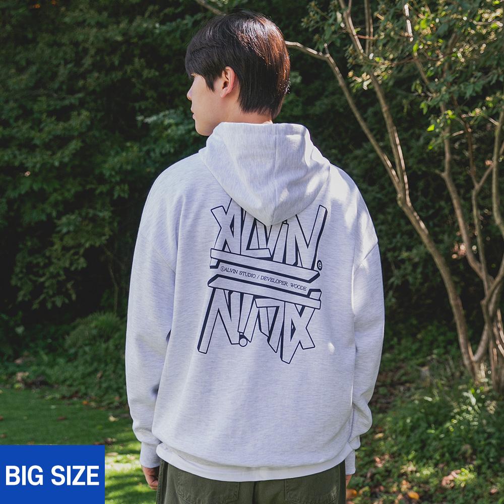 Alvin Clo 2Xl~4Xl Big Size Street Alvin Oversized Hoodie Be5758 4 Colors Charcoal/1 (2Xl~3Xl)