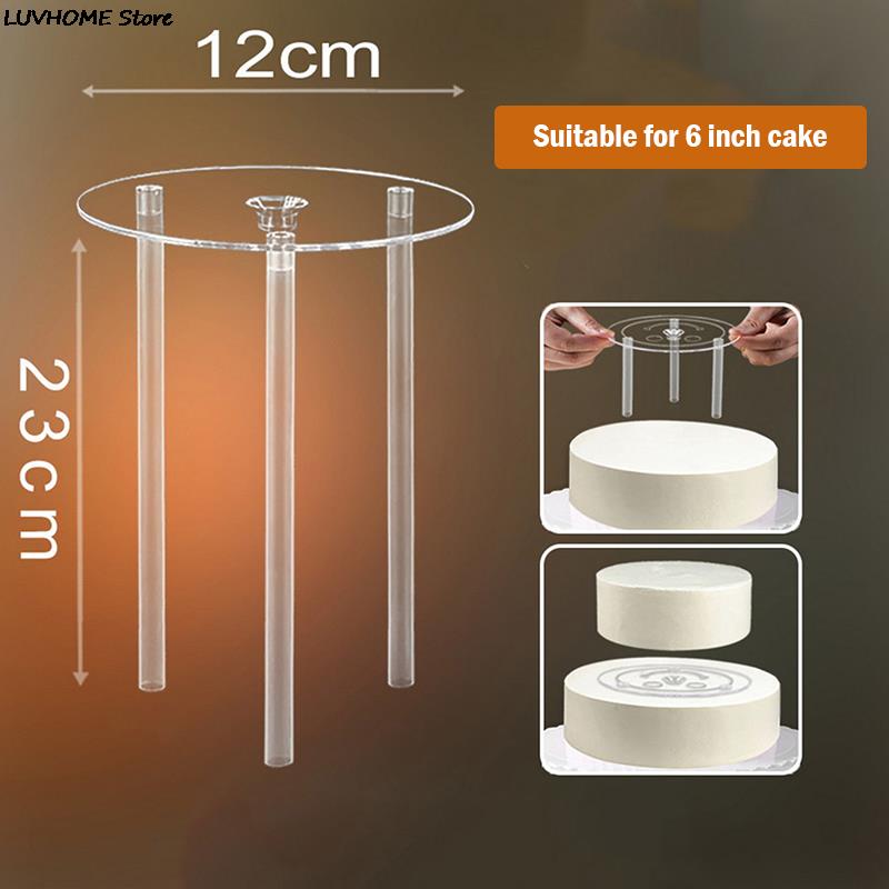 Neue 10 Stück 21cm/24cm/30cm Kuchenstäbe Weiße Kunststoff-Kuchenstützstangen Runde Stäbe Strohhalme Wiederverwendbar