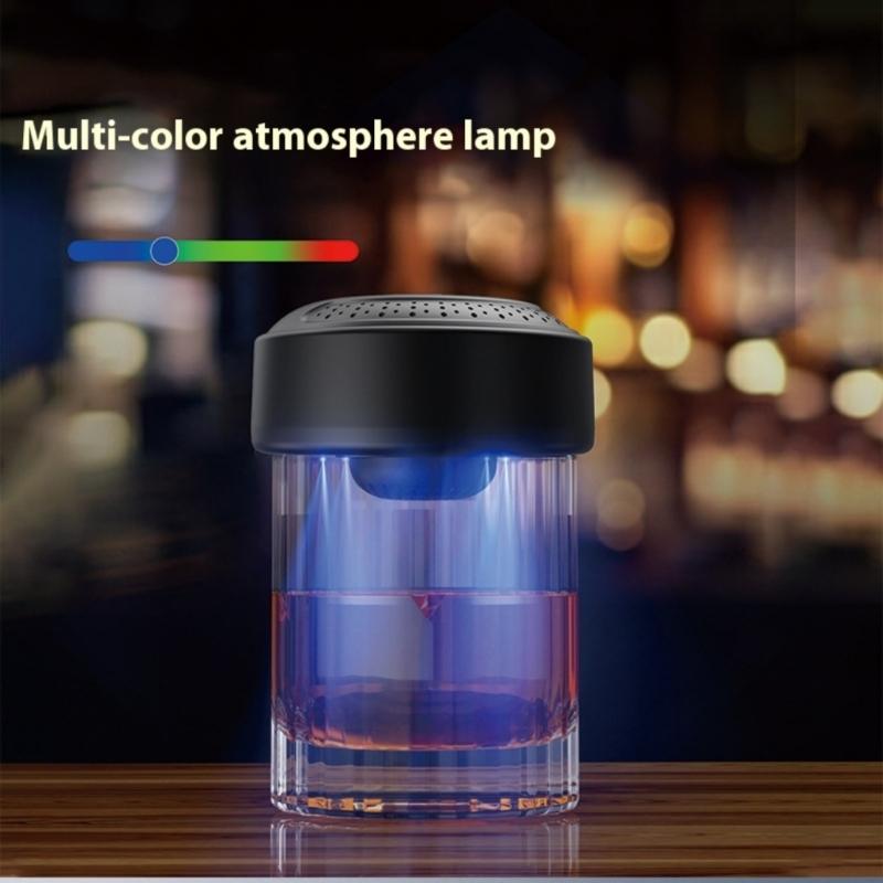Automatic Drink Smoker Tool With Rainbows Lighting Effect Perfect For Cocktails Flavor Enhancement