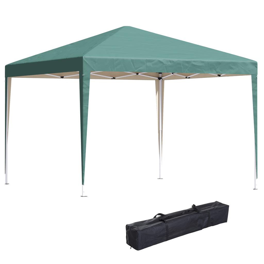 3 X 3M Garden Pop Up Gazebo Height Adjustable Marquee Party Tent Wedding Canopy With Carrying Bag Green