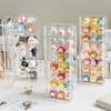 Cute Particle Desktop Storage Box Multi-Layer Figurine Display Stand With Lid Dustproof Bubble Doll Mat Box Storage