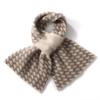 Women's 100% Pure Cashmere Perforated Plaid Scarf - Warm Knit Neck Gaiter for Autumn/Winter Cold Protection