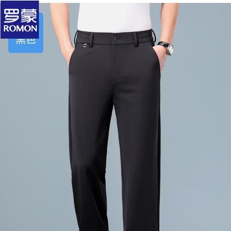 ROMON Men s Breathable Moisture-Wicking Drawstring Straight Leg Casual Pants 5XL