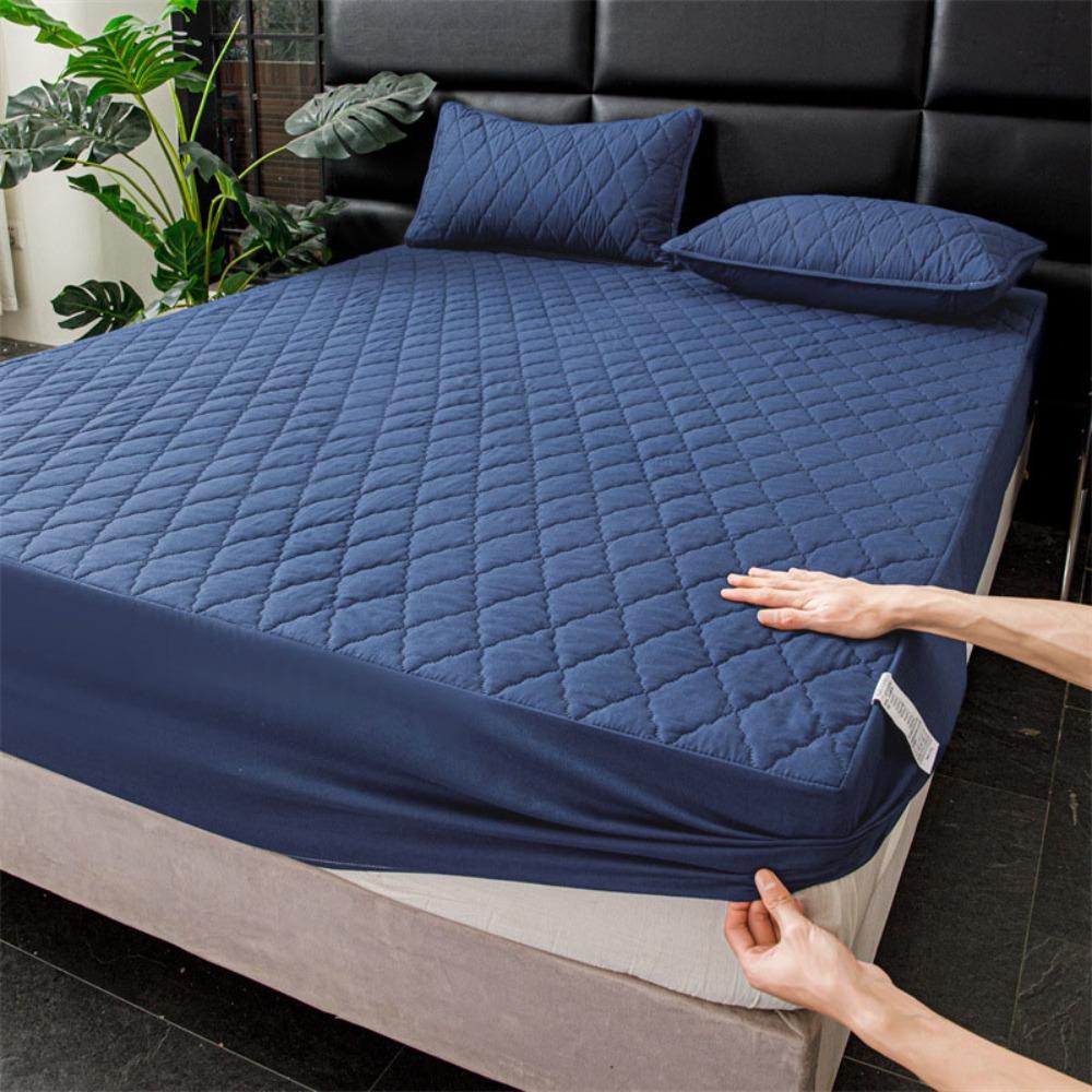 Waterproof Matress Protector Rhombus Lattice Pattern Mattress Pad Durable Mattress Cover  Hotel