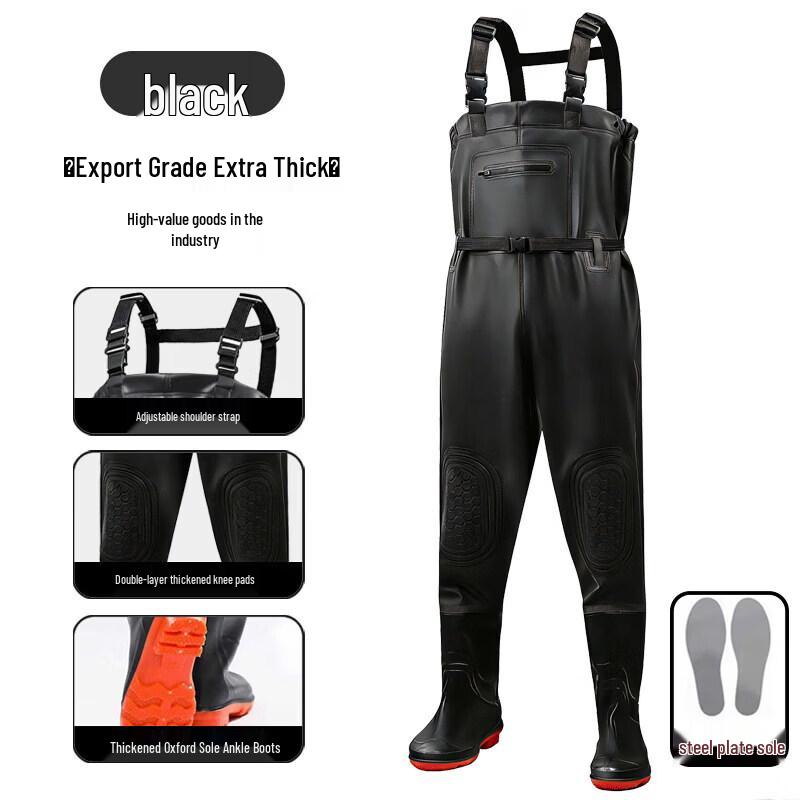 Men's Waterproof Integrated Wading Pants with Boots