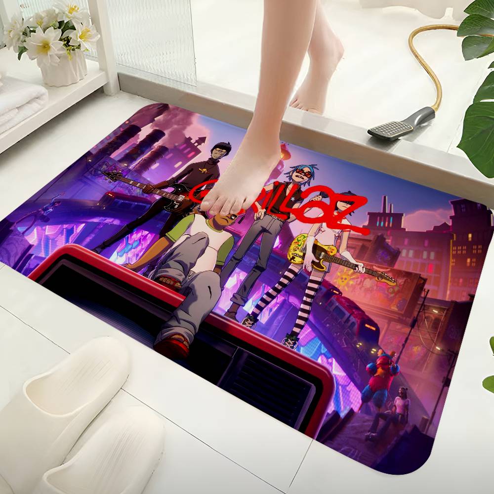 Music Cool Band G-gorillaz Room Mats Retro Multiple Choice Living Room Kitchen Rug Non-Slip Welcome Rug
