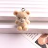 Entzückender beflockter Teddybär Schlüsselanhänger Taschenanhänger