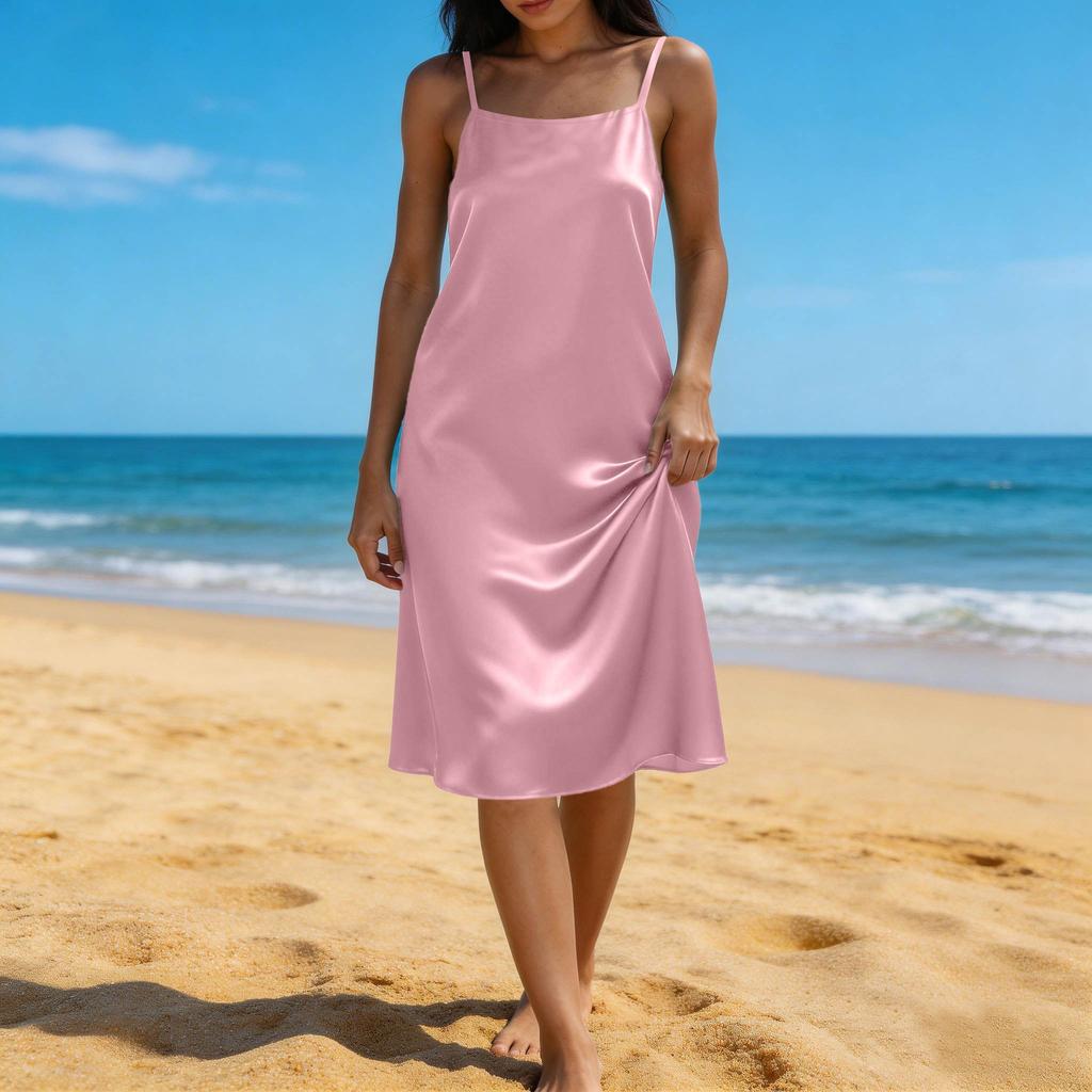 Women's Backless Strapless Dresses, Backless Loungewear Dress, Sleeveless, House Dress, Long Dress With Back Bow