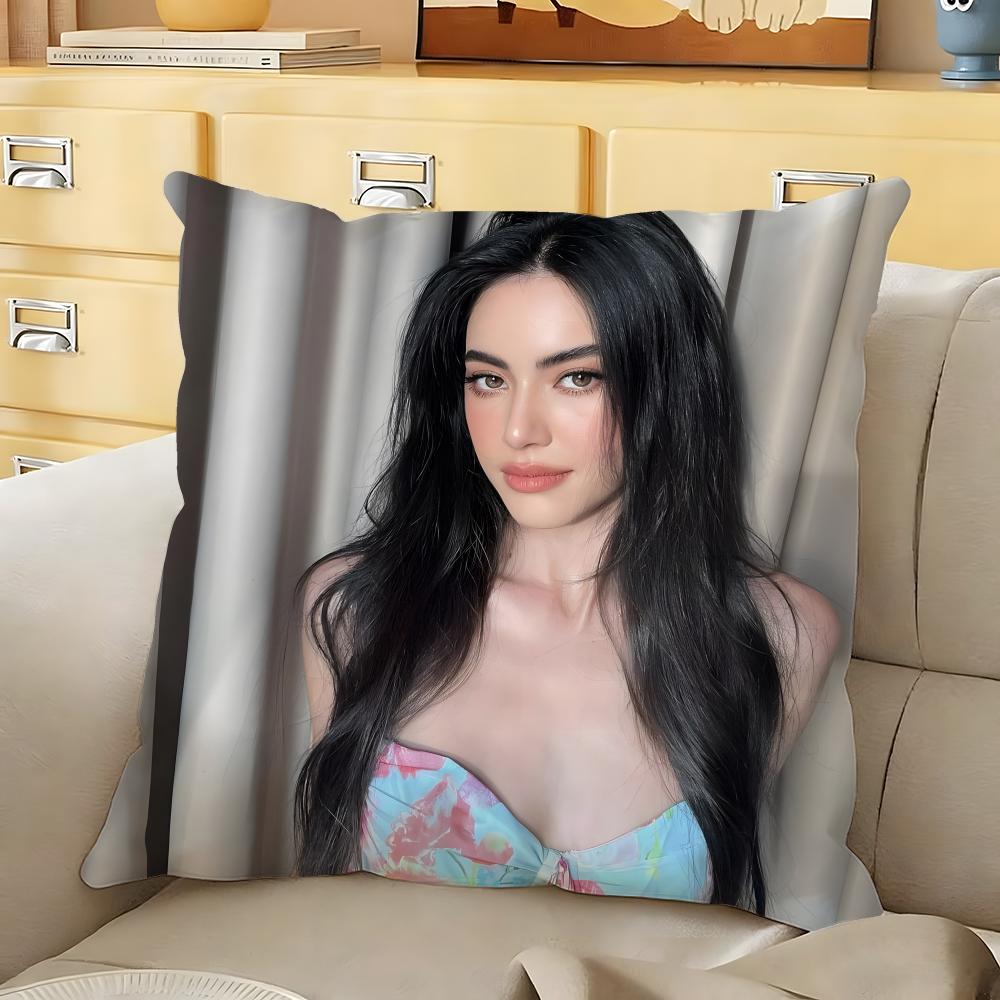 

Thai actress DDavika Hoorne Cushion Cover Soft Durable Reversible Pillow Cover Home Car MultiScene Daily Comfort Pillowcase 30X30cm
