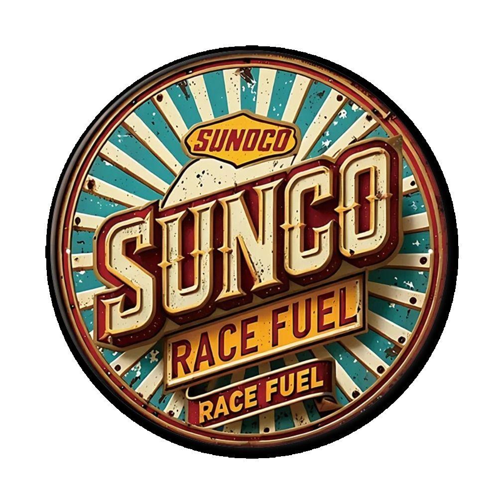 "King of the Road" Motorcycle Retro Round Metal Garage Sign 20x20cm