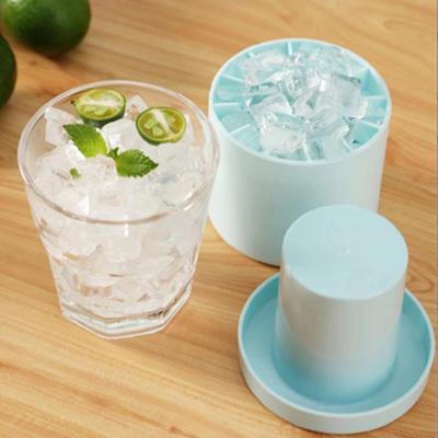 Ice Mold Round Cylinder Cup Ice Cubes Making Mould Silicone Ice Maker Bucket Camping Outdoors Accessories Summer Cold Drink Tool