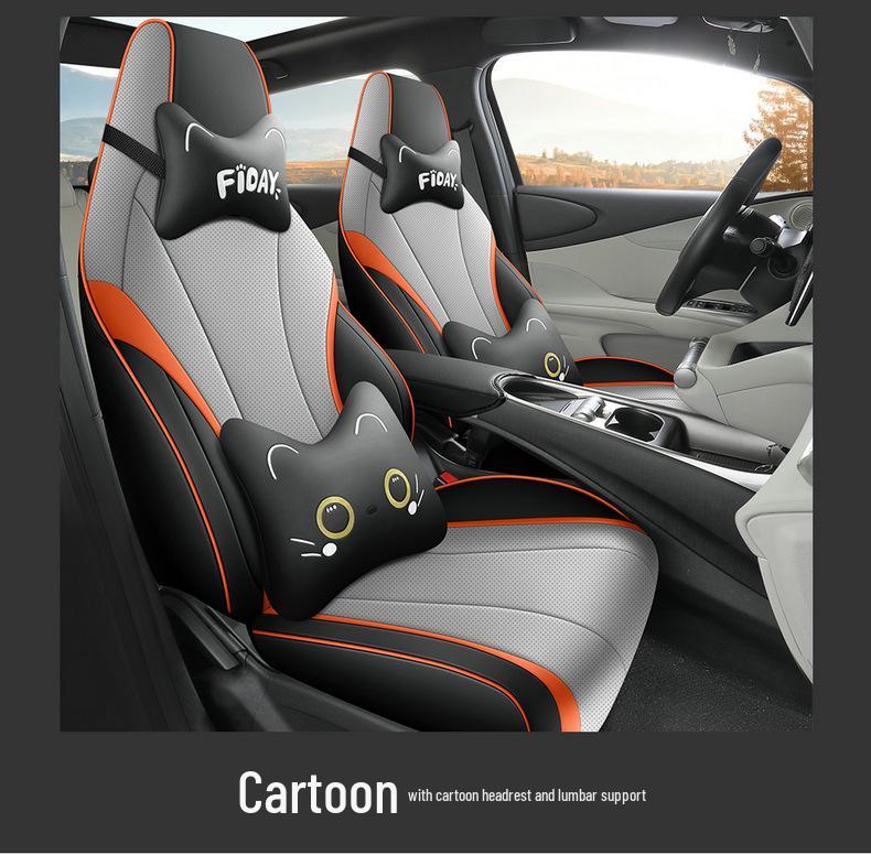 BYD Dolphin Universal Leather Car Seat Cover - All Seasons, Full Coverage