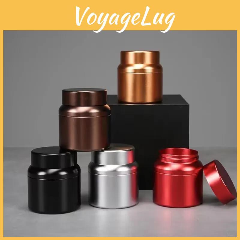 Mini Versiegelbares Glas Edelstahl Tragbar Reise Feuchtigkeitsdicht Einfarbige Nuss Süßigkeiten Lebensmittelaufbewahrungsbehälter Teedose Metallbox