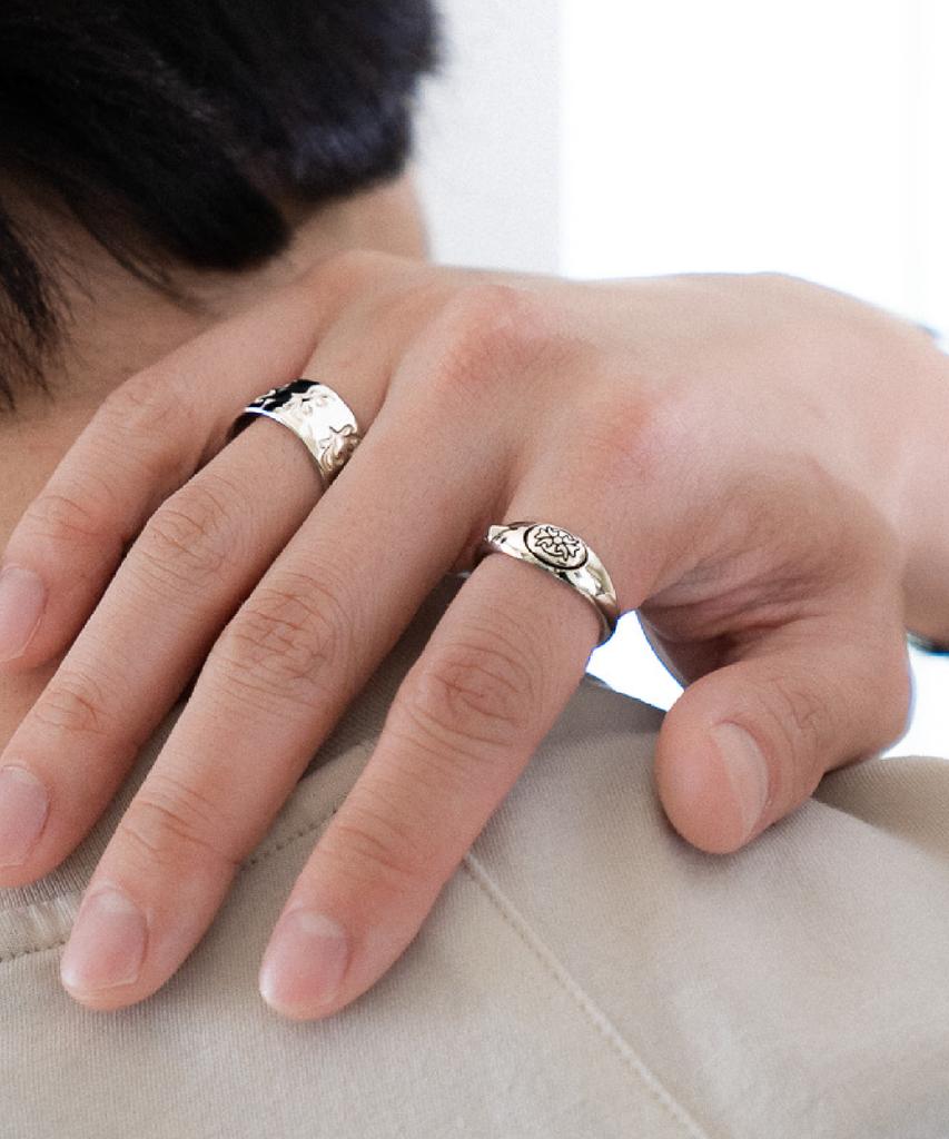 Idusum Wing Stud Ring (Silver 925 Silver Ring)