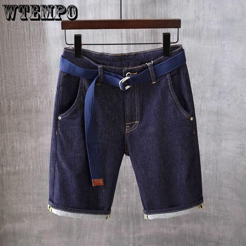 WTEMPO Herren Sommer Workwear Shorts Lose Plus Size Denim Shorts Retro Casual Shorts Weites Bein Shorts Anzug Shorts Outdoor Strandhosen