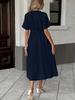 Bohemian Lace-up Deep V-neck Dress for Women