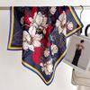 Spring Summer Luxury Design Print Silk Square Scarf Women Soft Hairband Neckerchief Hijab Headband Foulard Ribbons Gift 65*65cm