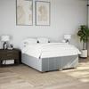 Bed Frame without Mattress Light Grey 140 x 190 cm Fabric
