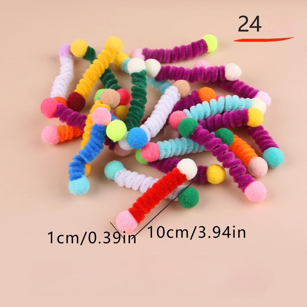 24/12/4pcs Bite-Resistant Repair Cat Toy Set - Indoor Elastic Plush Interactive Teething Toys, Games For Cats, Toys For Cats