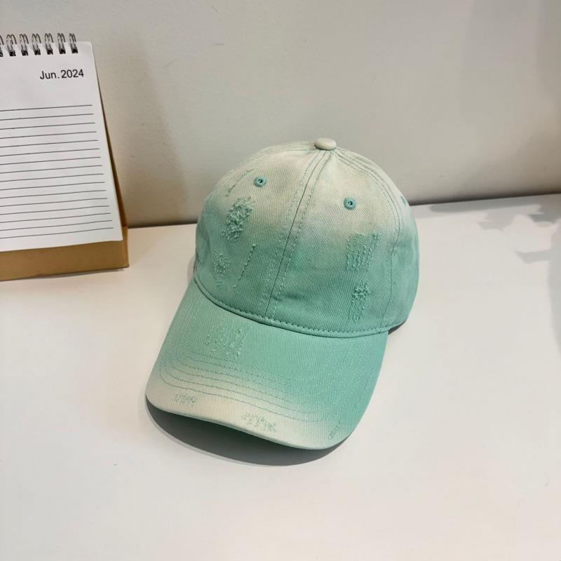 Spring and Summer Retro Trendy Brand Baseball Cap for Women Washing and Old Gradient Color Baseball Cap Korean Street Style Bent Brim Hat Men